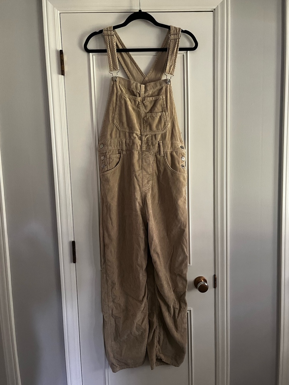 Free People Tan Corduroy Overalls - Picture 1 of 5